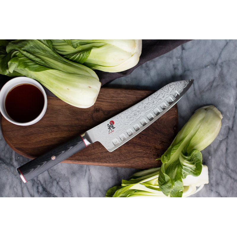 Miyabi Kaizen 7.09inch Hollow Edge Rocking Santoku Knife & Reviews